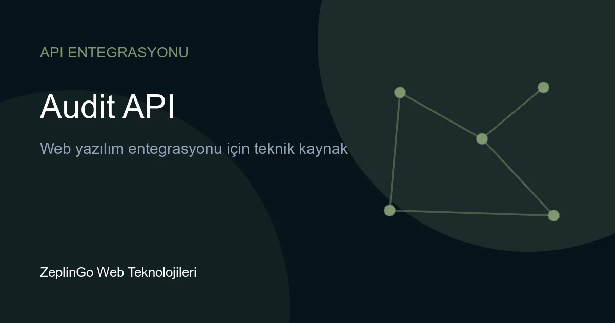 Vonage Audit API ile hesap değişikliklerini izleme