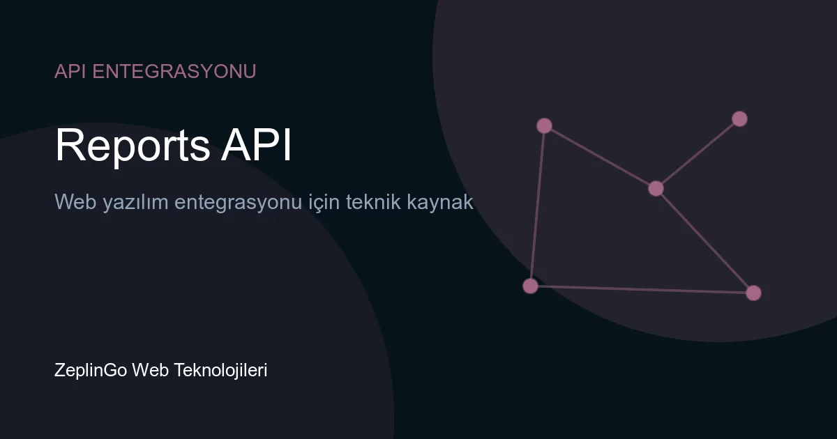 Vonage Reports API ile hesap aktivite raporlama