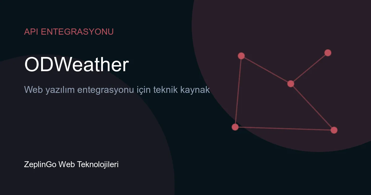 ODWeather API entegrasyonu ile okyanus ve hava durumu verileri
