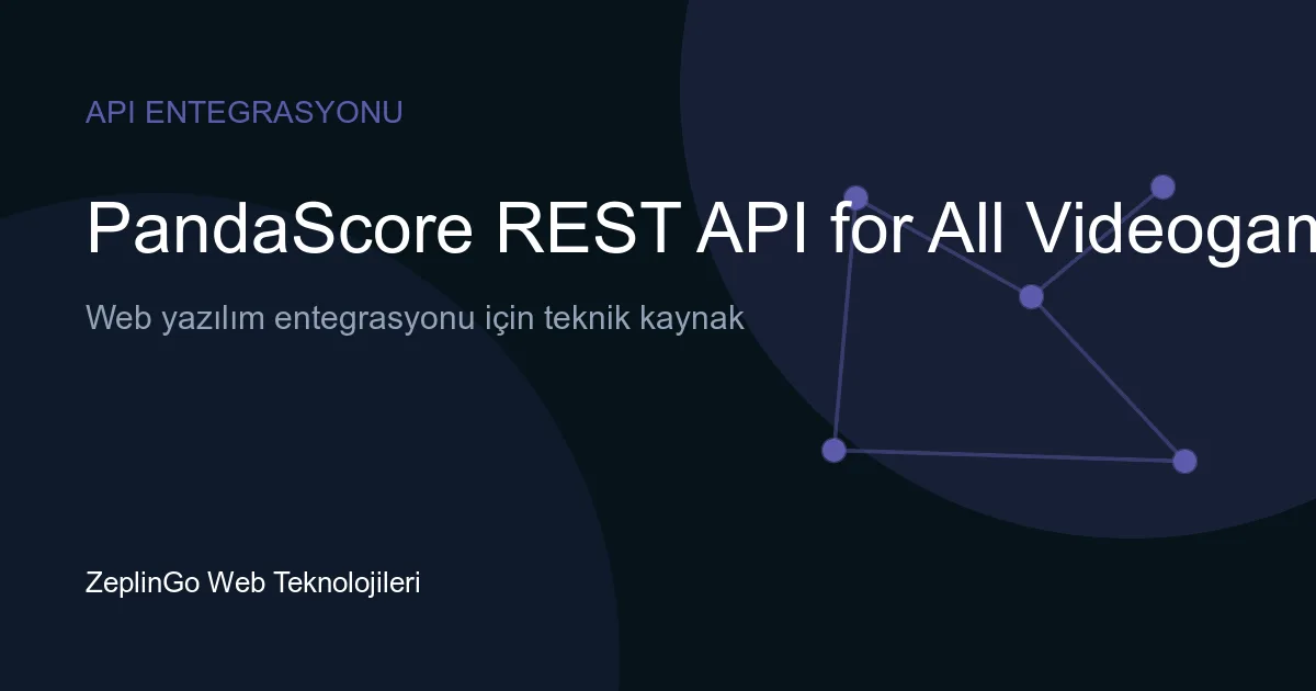 PandaScore REST API e-spor veri yapısı