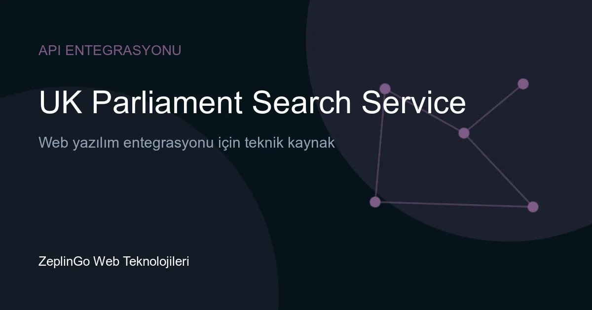 UK Parliament Search Service API entegrasyonu ve OpenSearch spesifikasyonu