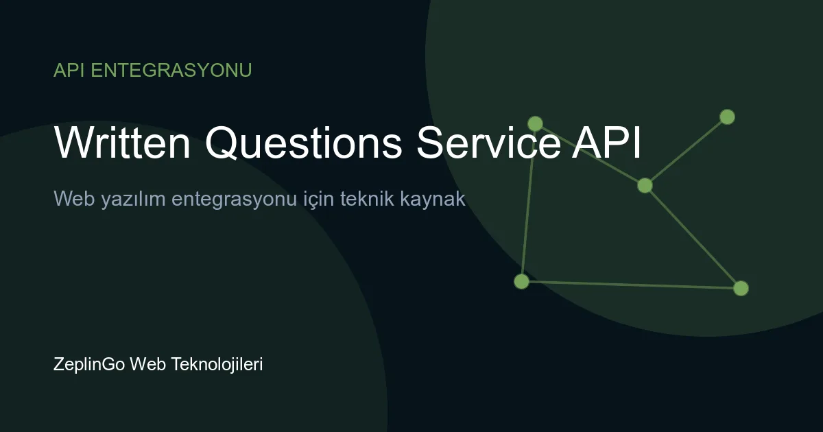 Written Questions Service API ile parlamento verilerine erişim