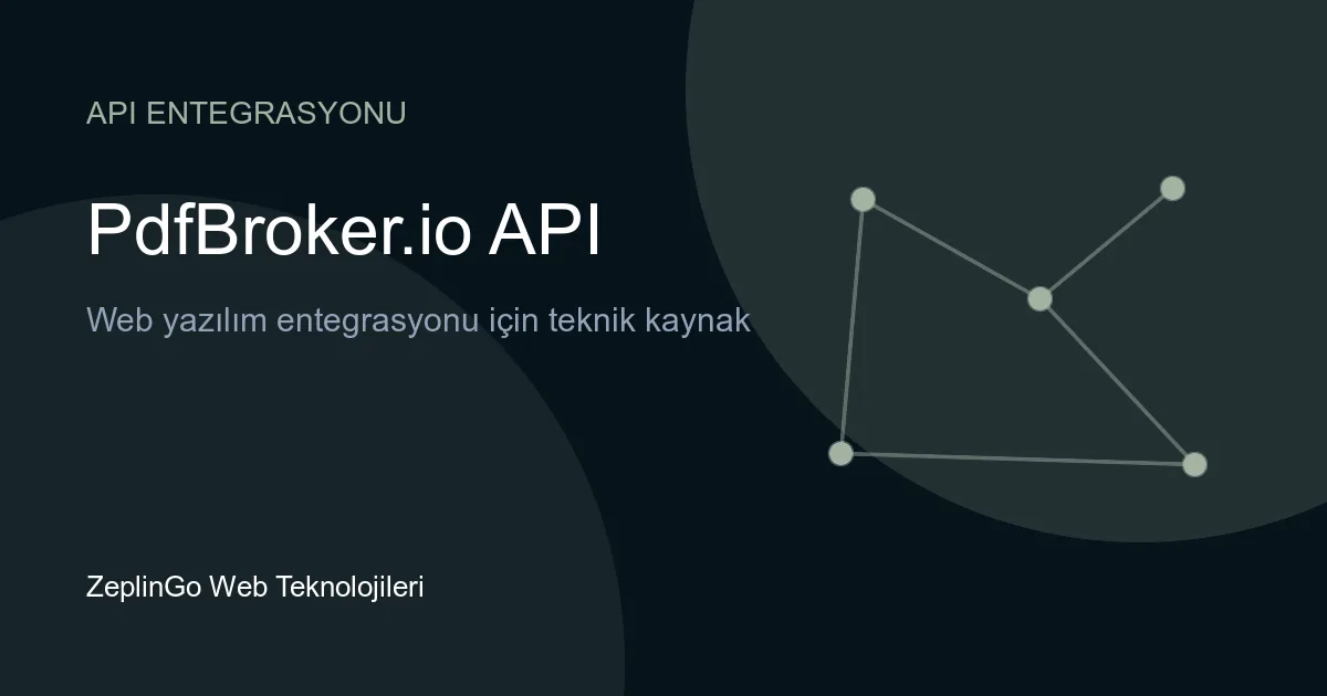 PdfBroker.io API ile PDF oluşturma akışını gösteren diyagram