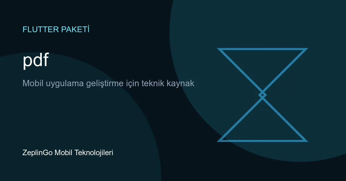 pdf Flutter paketi ile PDF oluşturma örneği