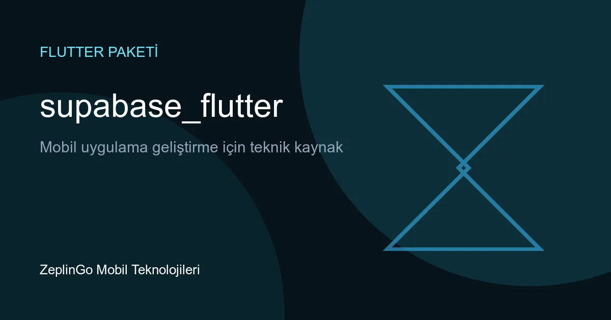 supabase_flutter paketi için temsili görsel
