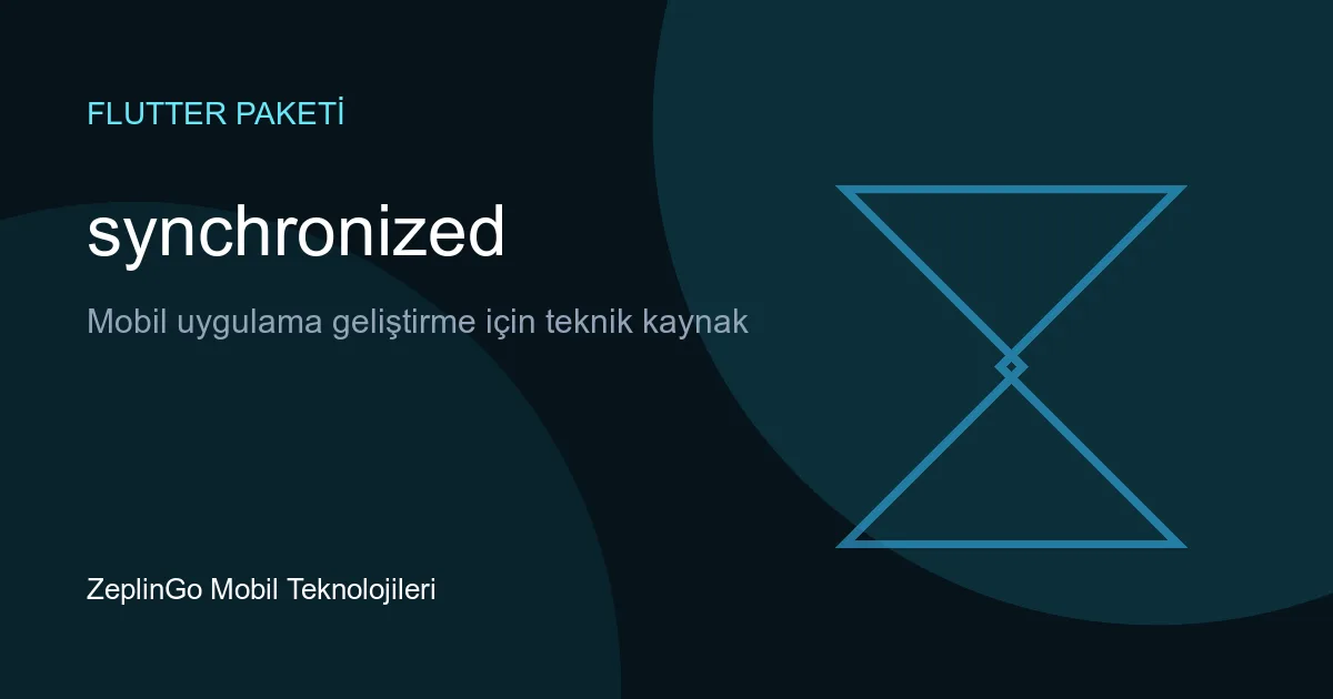synchronized Flutter paketi ile asenkron kod kilitleme
