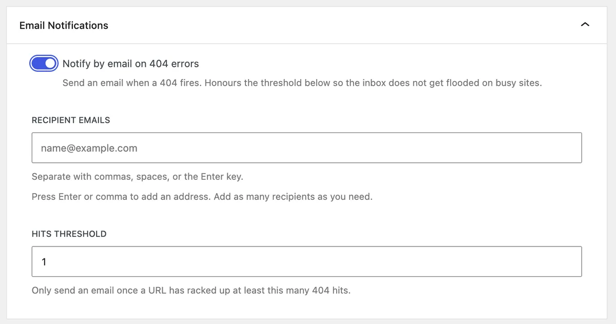 404 to 301 – Redirect Manager, 404 Error Logs & Notifications ekran görüntüsü 4