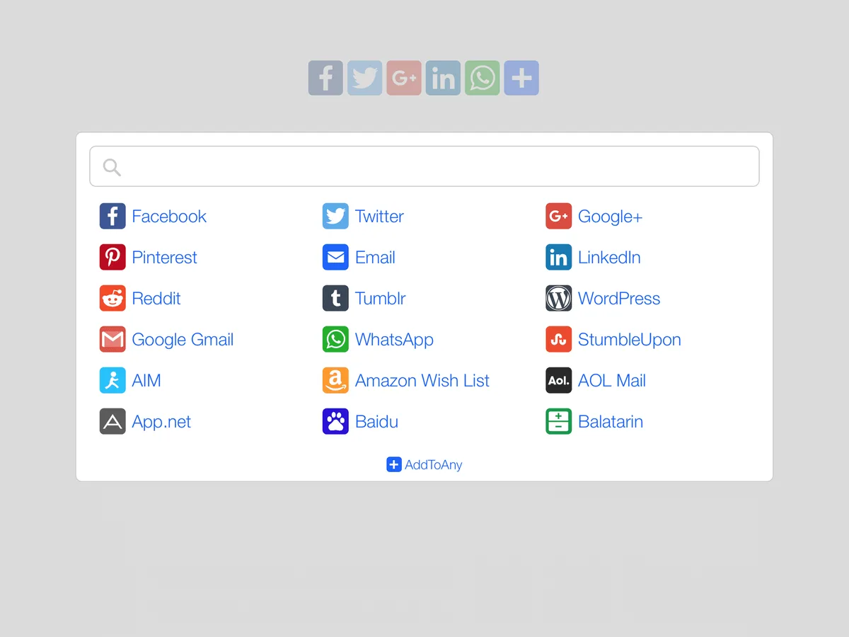 AddToAny Share Buttons ekran görüntüsü 3