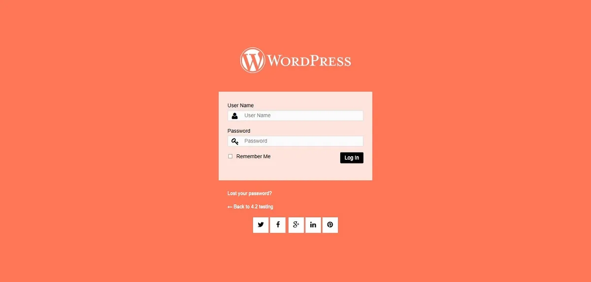 Admin Custom Login ekran görüntüsü 3