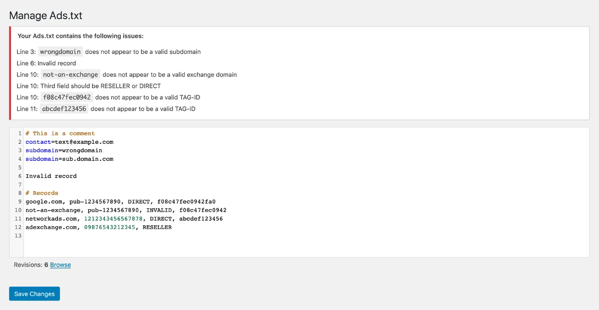 Ads.txt Manager ekran görüntüsü 1