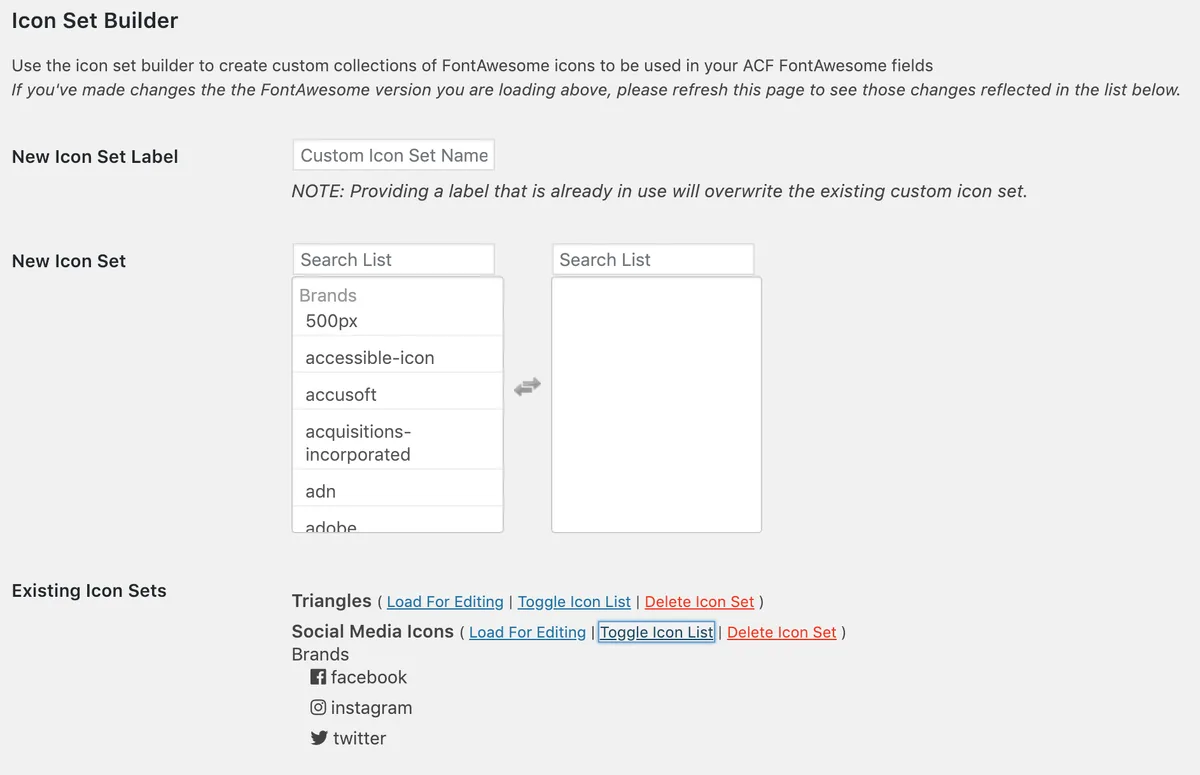 Advanced Custom Fields: Font Awesome Field ekran görüntüsü 3