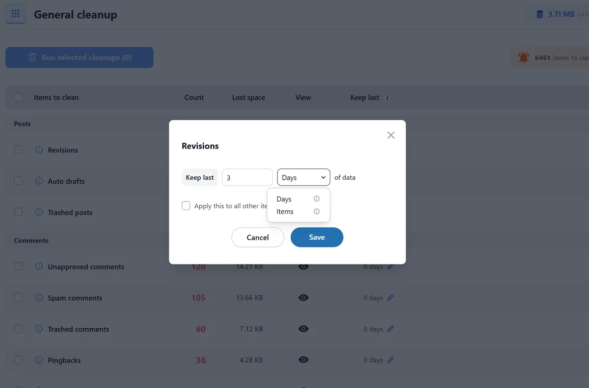 Advanced Database Cleaner – Optimize & Clean Database to Speed Up Site Performance ekran görüntüsü 3