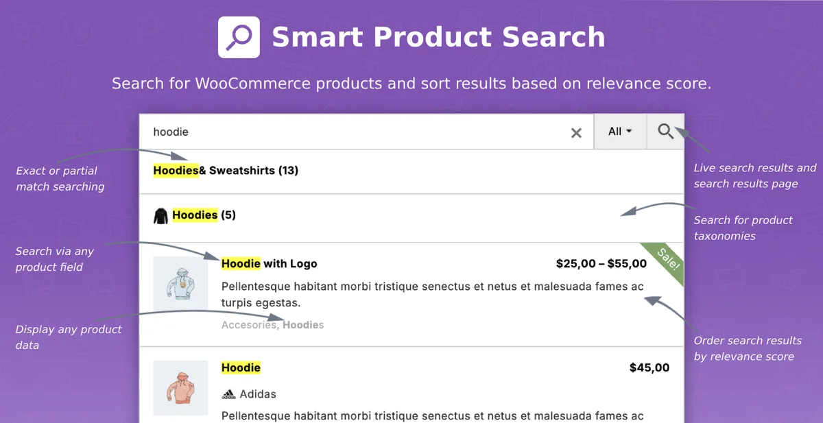Advanced Woo Search – Product Search for WooCommerce ekran görüntüsü 1