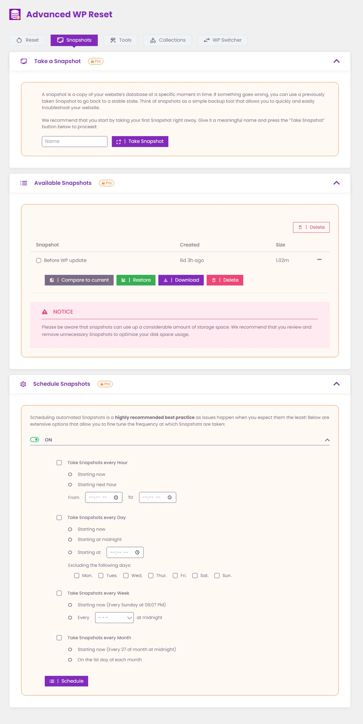 Advanced WordPress Reset – Debug, Recover & Reset WP ekran görüntüsü 2