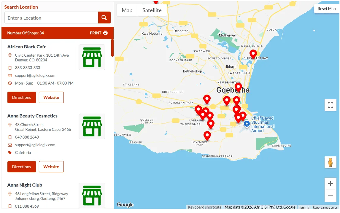 Store Locator WordPress ekran görüntüsü 1