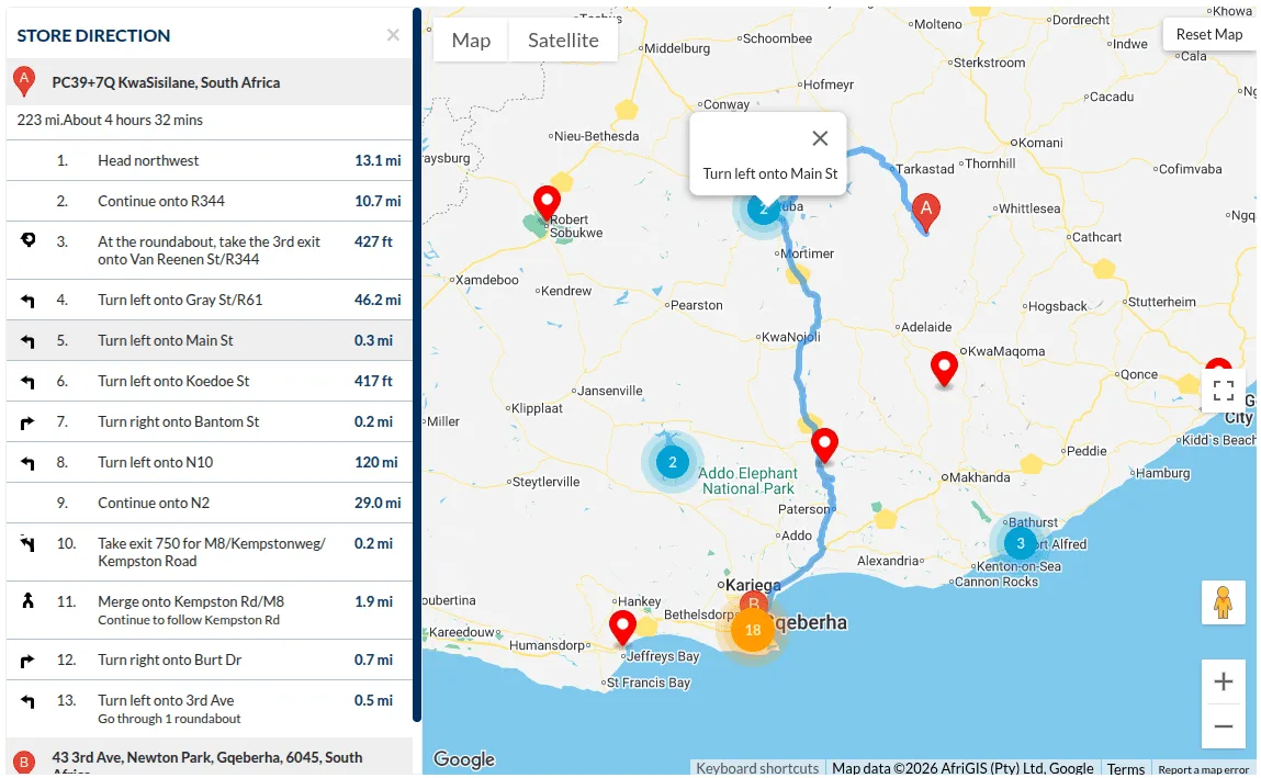 Store Locator WordPress ekran görüntüsü 3