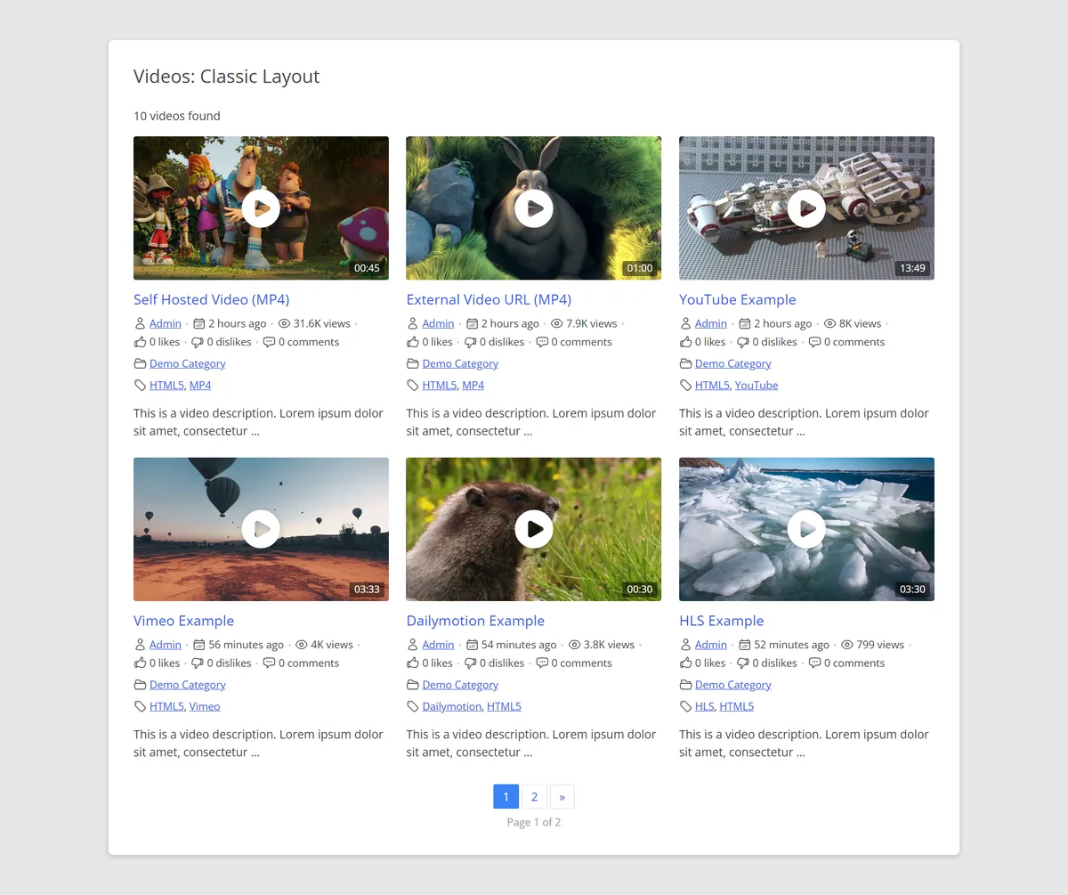 All-in-One Video Gallery – Video Player & Galleries for YouTube, Vimeo & Self-Hosted Videos ekran görüntüsü 1