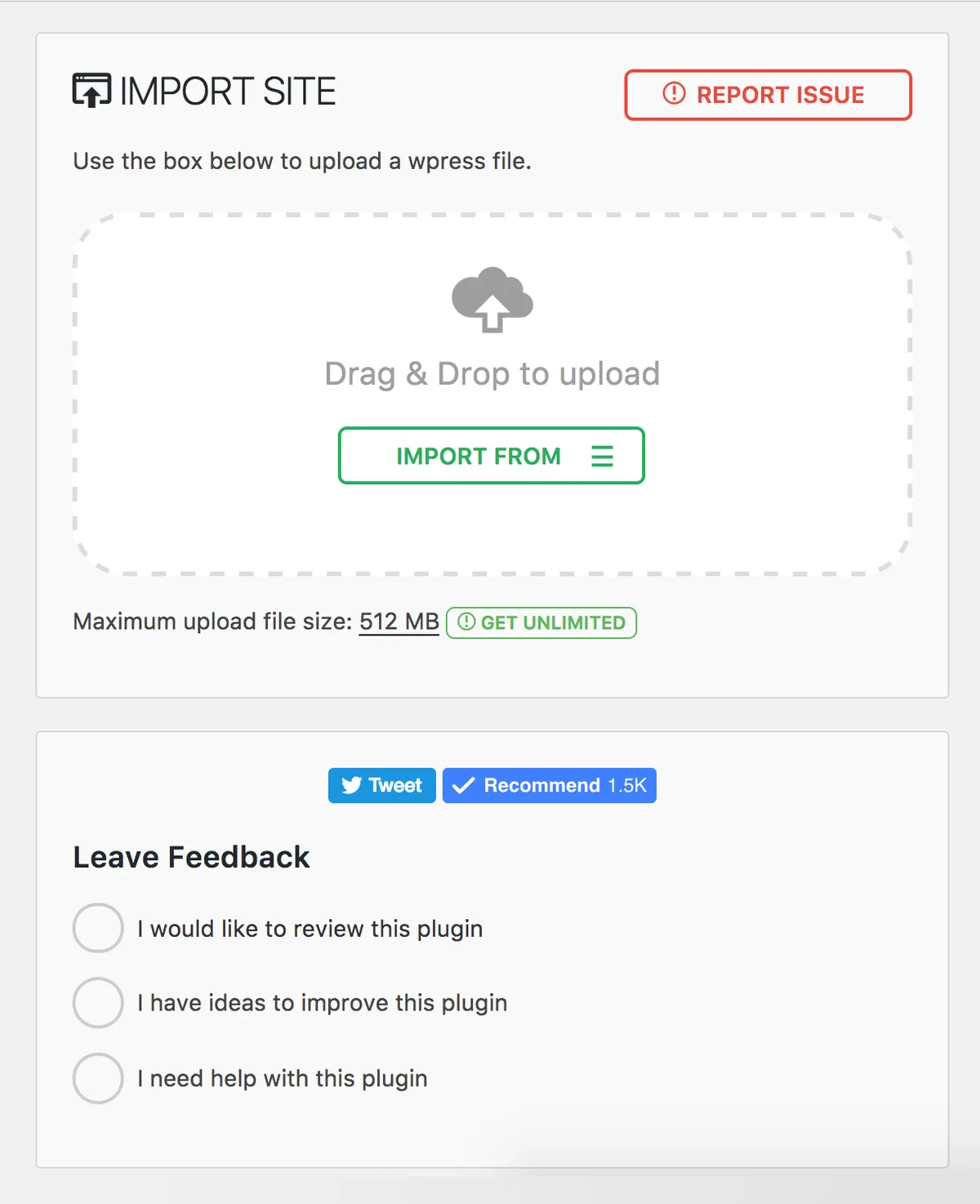 All-in-One WP Migration and Backup ekran görüntüsü 3