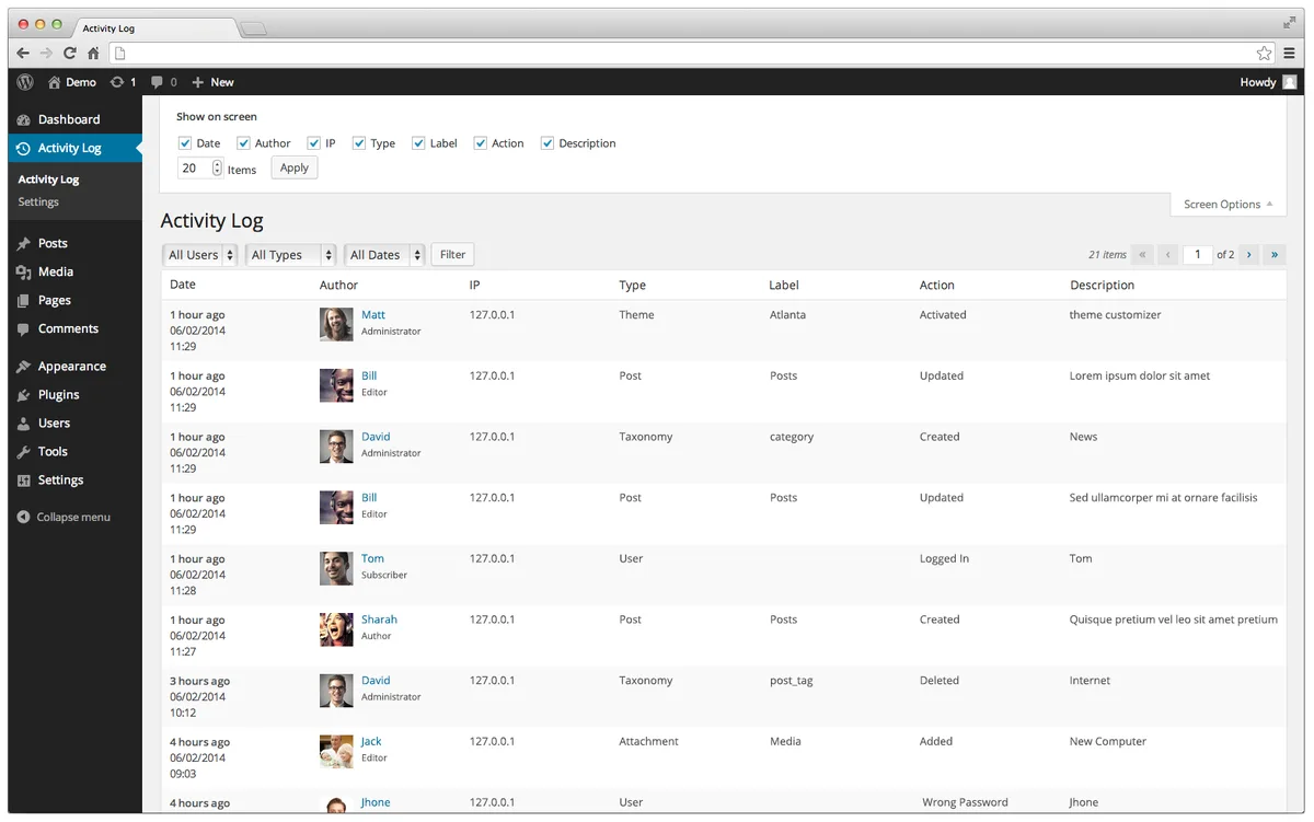 Activity Log – Monitor & Record User Changes ekran görüntüsü 3