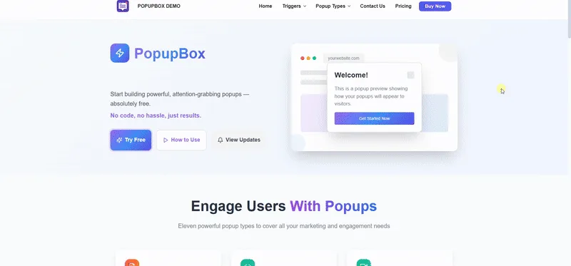 Popup Box – Create Countdown, Coupon, Video, Contact Form Popups ekran görüntüsü 1
