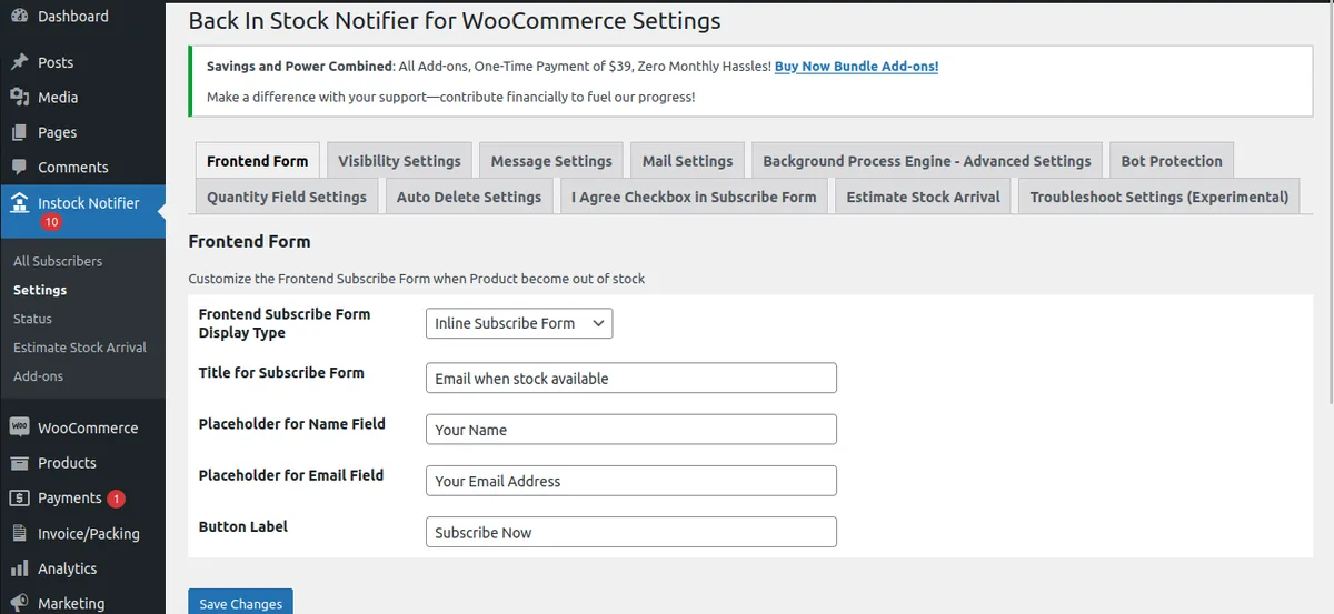 Back In Stock Notifier for WooCommerce | WooCommerce Waitlist Pro ekran görüntüsü 2