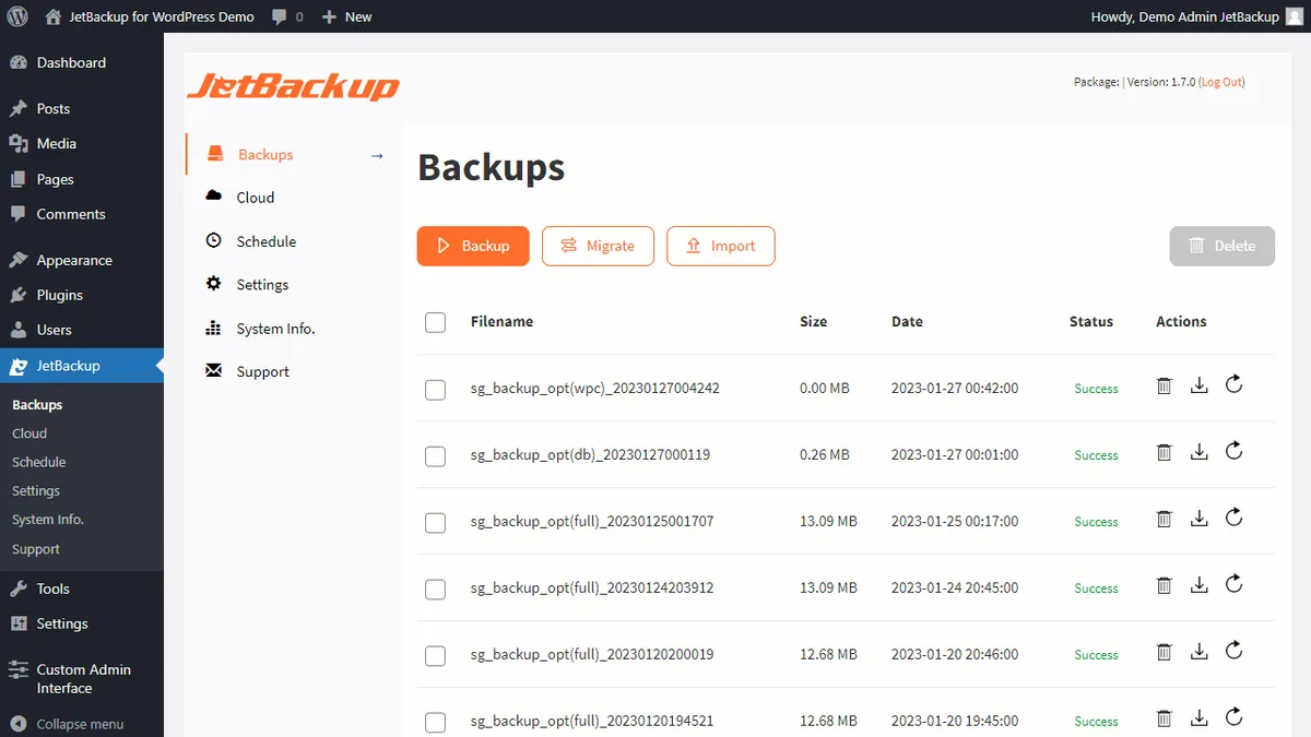 JetBackup – Backup, Restore & Migrate ekran görüntüsü 4