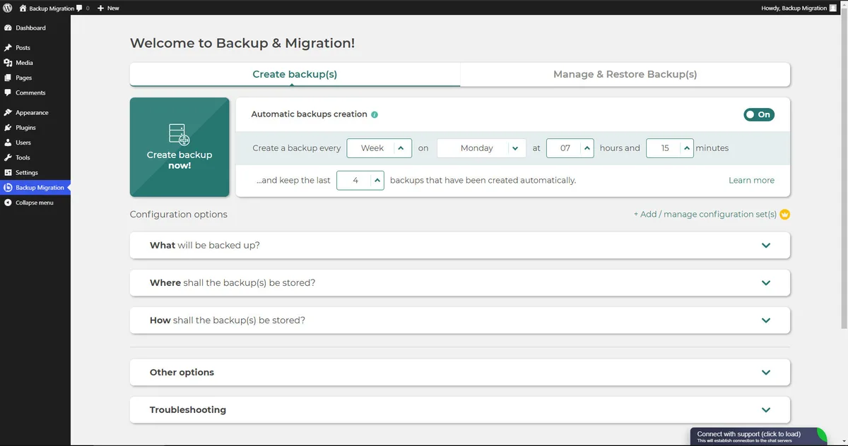 Backup Migration ekran görüntüsü 1