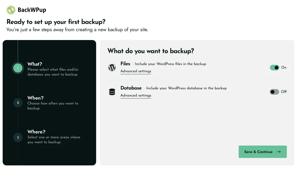 BackWPup – WordPress Backup & Restore Plugin ekran görüntüsü 1