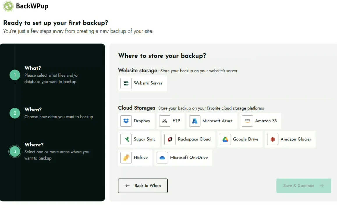 BackWPup – WordPress Backup & Restore Plugin ekran görüntüsü 3