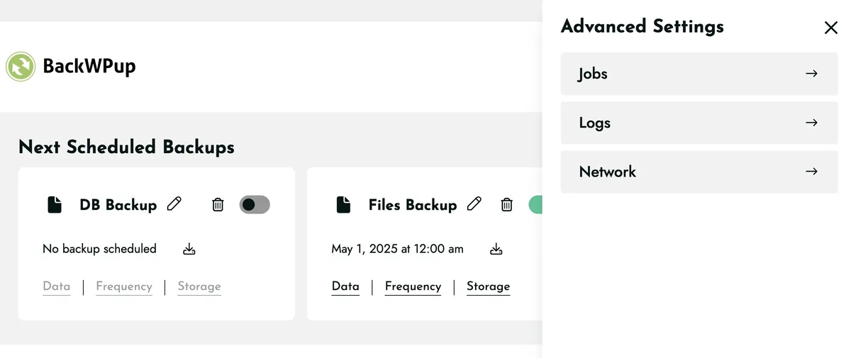 BackWPup – WordPress Backup & Restore Plugin ekran görüntüsü 4