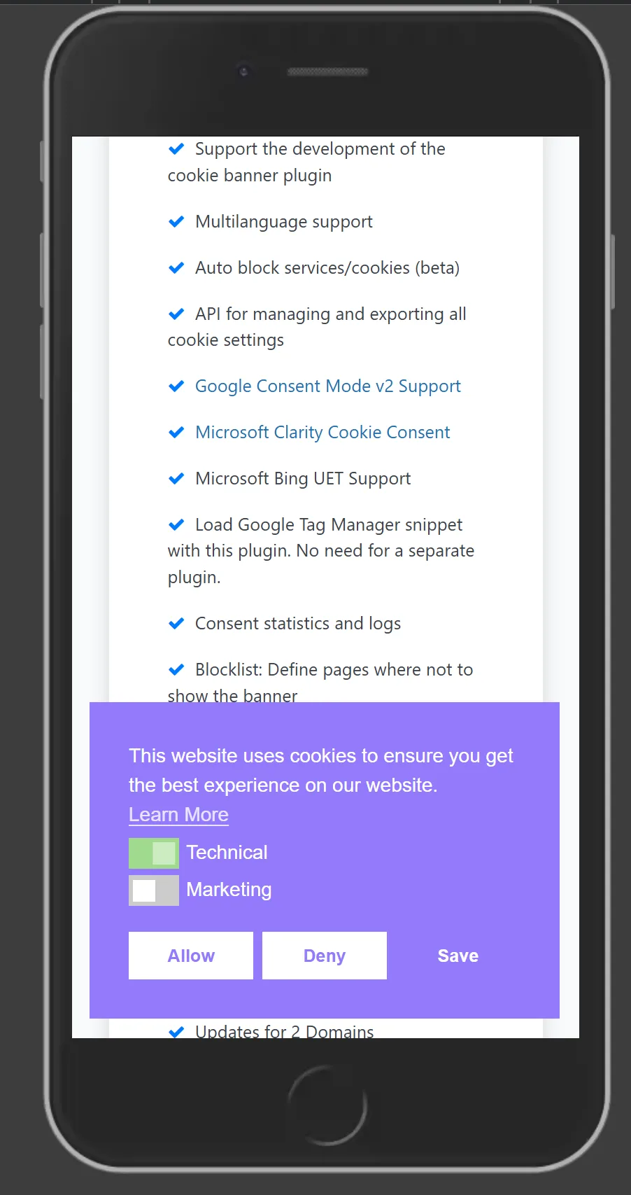 Beautiful Cookie Consent Banner ekran görüntüsü 3