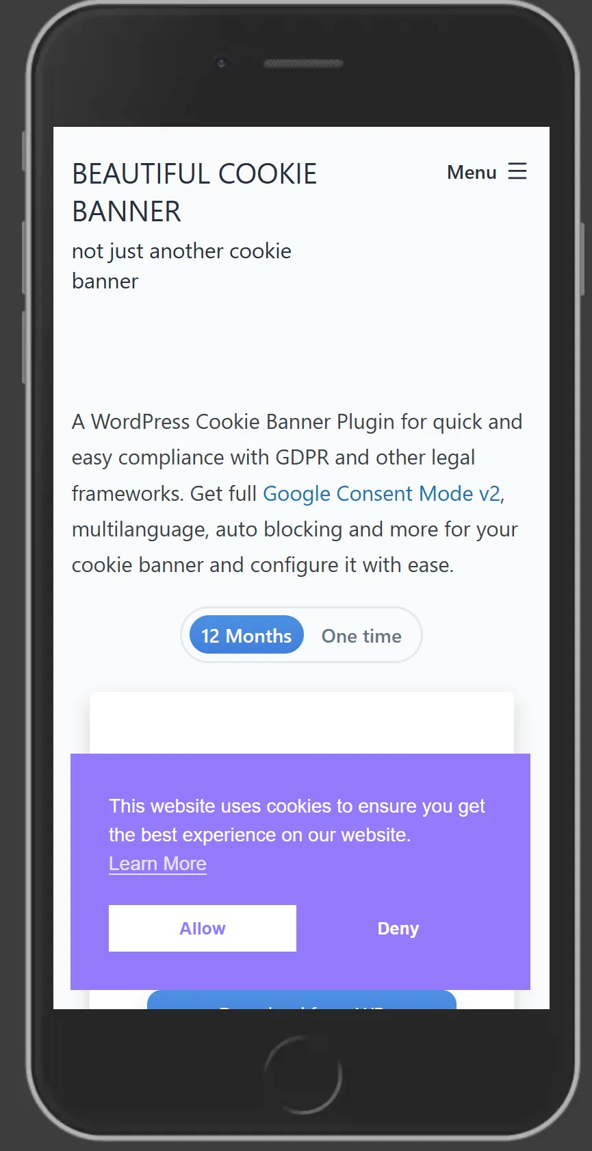 Beautiful Cookie Consent Banner ekran görüntüsü 4