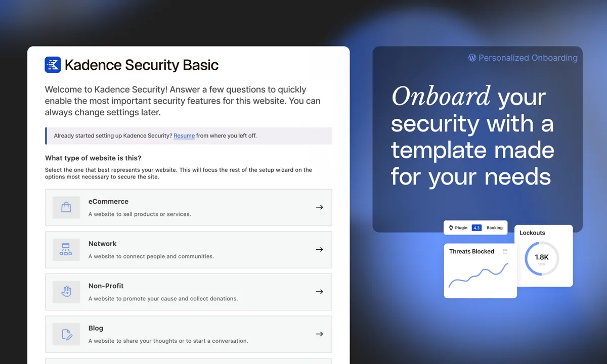 Kadence Security – Password, Two Factor Authentication, and Brute Force Protection ekran görüntüsü 1