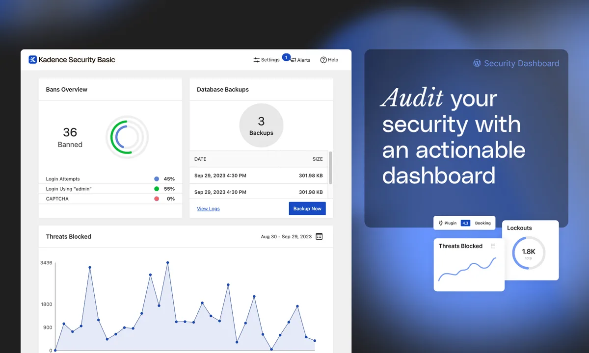 Kadence Security – Password, Two Factor Authentication, and Brute Force Protection ekran görüntüsü 2