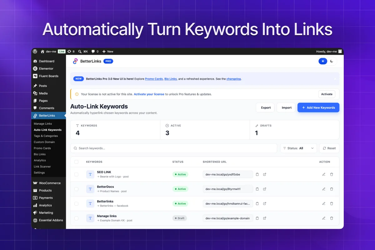 BetterLinks – Link Shortener, Link Cloaking, Redirects & Affiliate Link Manager ekran görüntüsü 3