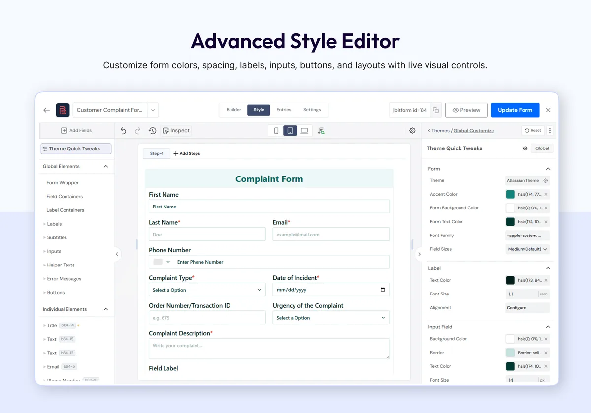 Bit Form – Contact Form, Payment Forms, Multi Step Forms, Calculator & Custom Form Builder ekran görüntüsü 2
