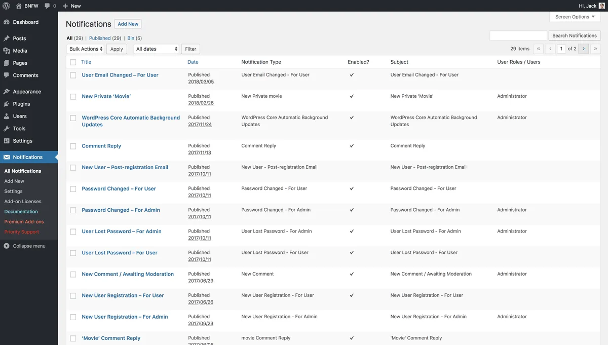 Customize WordPress Emails and Alerts – Better Notifications for WP ekran görüntüsü 1