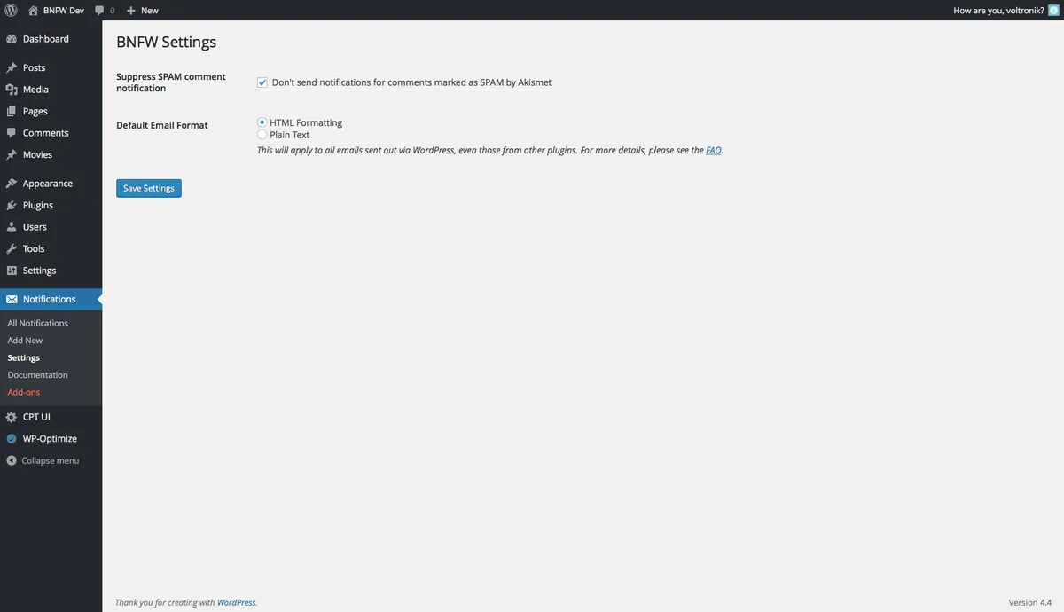 Customize WordPress Emails and Alerts – Better Notifications for WP ekran görüntüsü 3