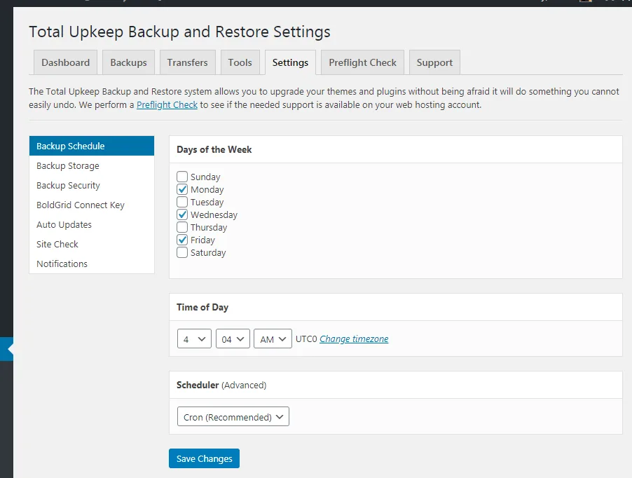 Total Upkeep – WordPress Backup Plugin plus Restore & Migrate by BoldGrid ekran görüntüsü 1