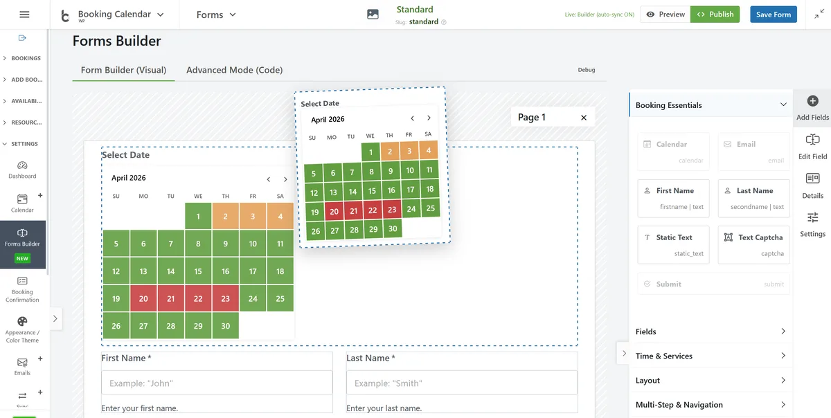 Booking Calendar ekran görüntüsü 1