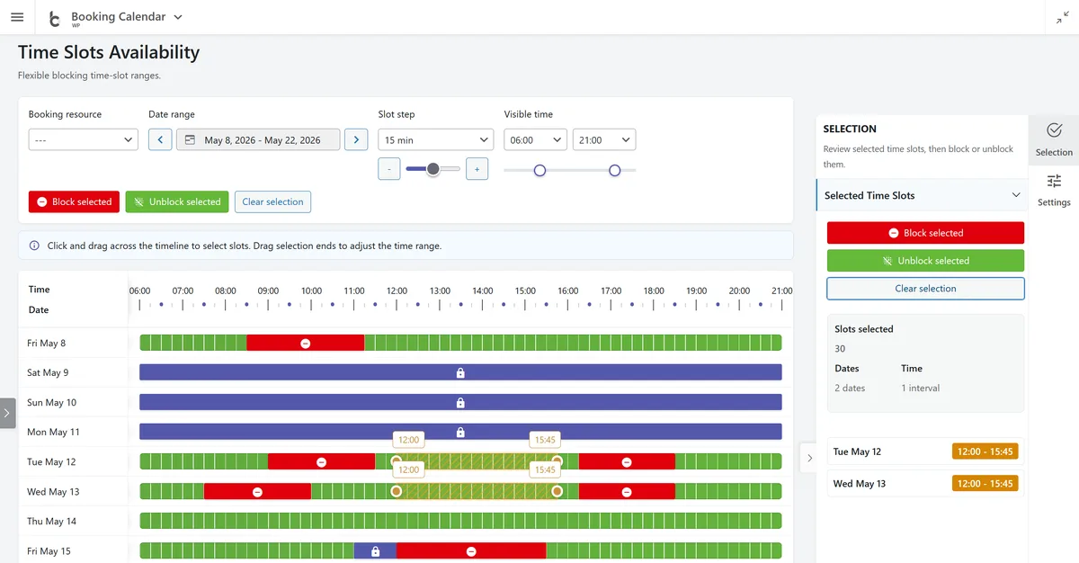 Booking Calendar ekran görüntüsü 4