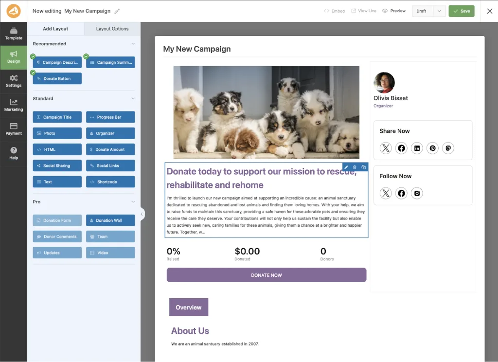 Charitable – Donation & Fundraising Platform (Donation Forms, Recurring Donations & Fundraising Campaigns) ekran görüntüsü 1