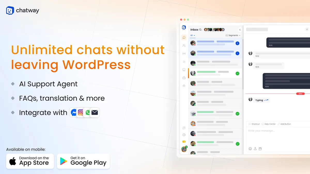 Chatway Live Chat – AI Chatbot, Customer Support, FAQ & Helpdesk Customer Service & Chat Buttons ekran görüntüsü 1