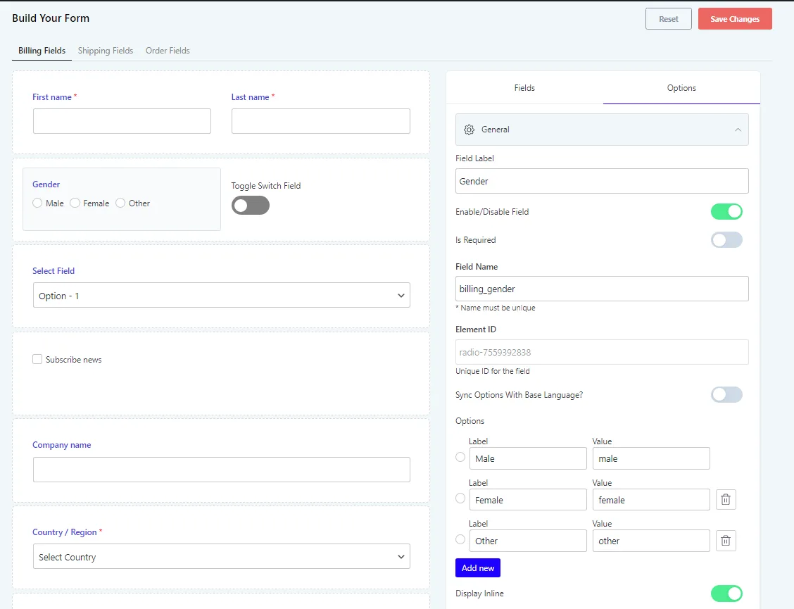 Checkout Field Editor for WooCommerce – Checkout Manager ekran görüntüsü 3
