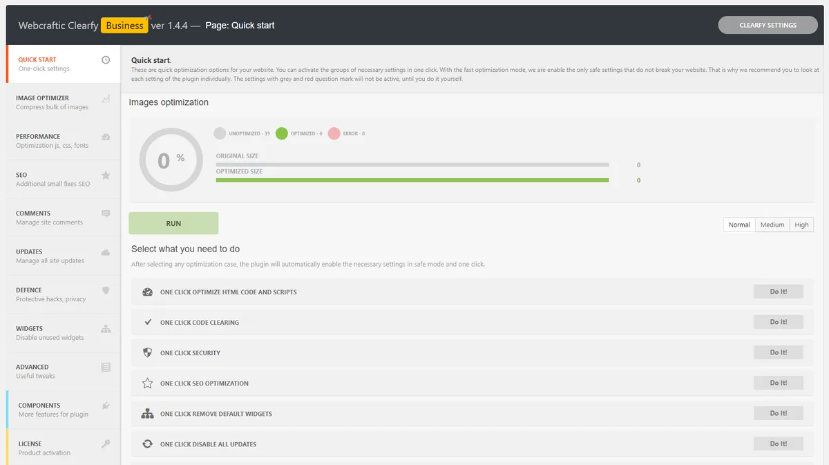 Clearfy Cache – WordPress optimization plugin, Minify HTML, CSS & JS, Defer ekran görüntüsü 1
