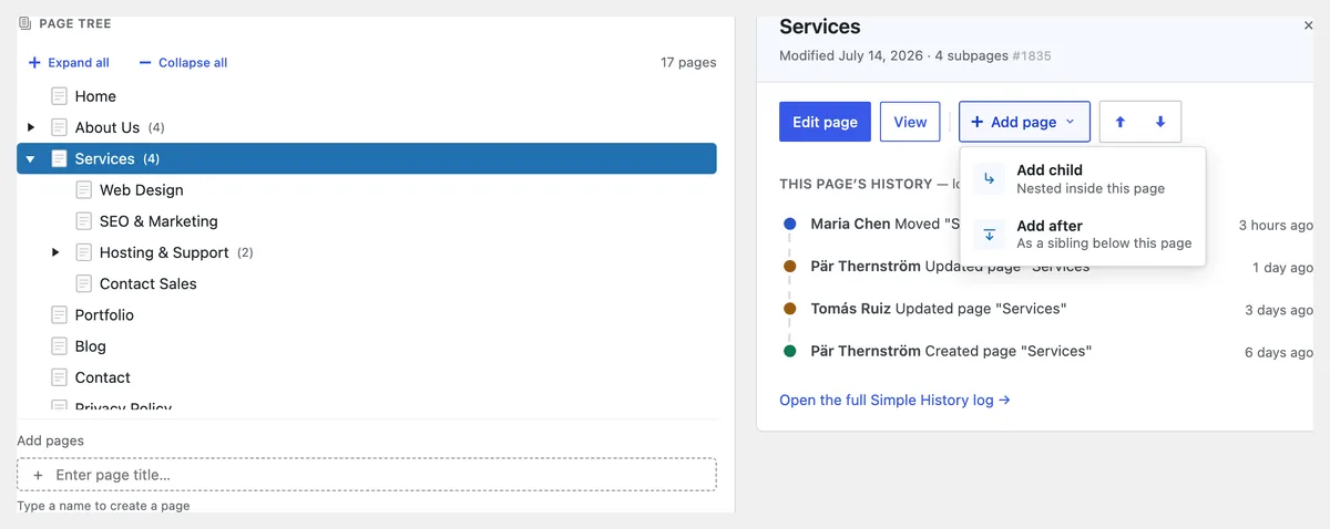 CMS Tree Page View – Reorder Pages with a Drag-and-Drop Tree ekran görüntüsü 2