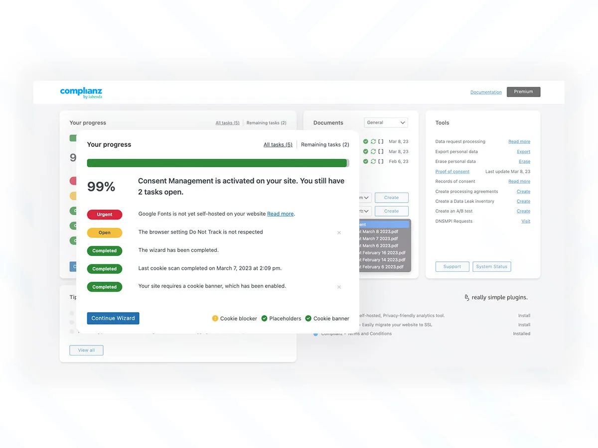 Complianz – GDPR/CCPA Cookie Consent ekran görüntüsü 1