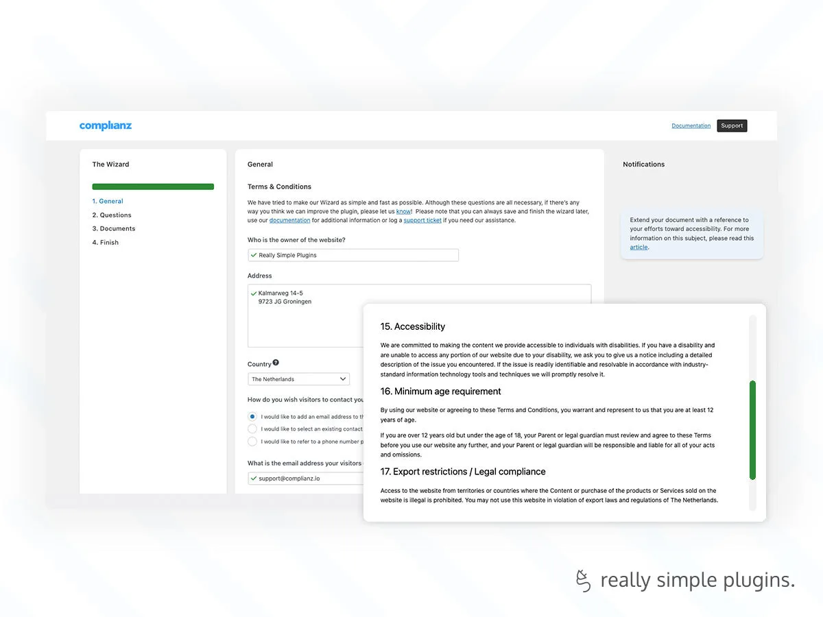 Complianz – Terms and Conditions ekran görüntüsü 1