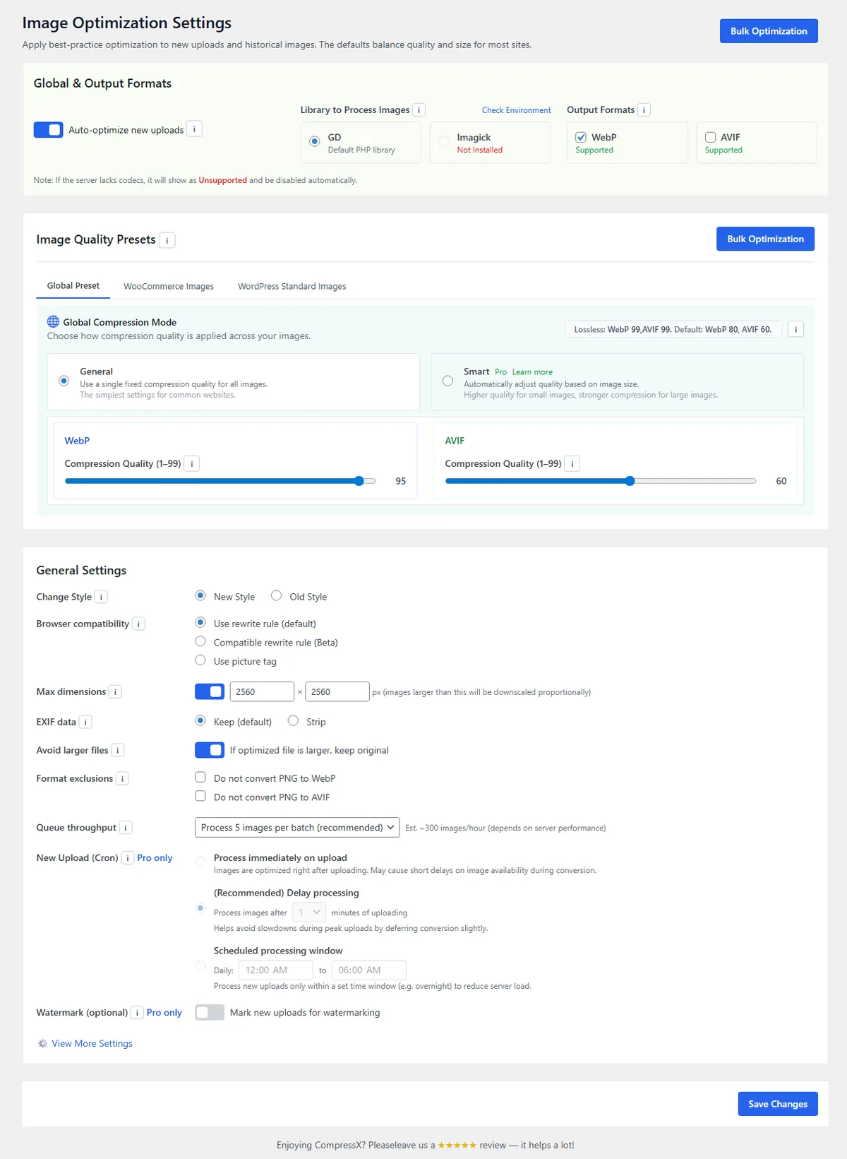 CompressX — AVIF & WebP Converter, Media Replacement ekran görüntüsü 1