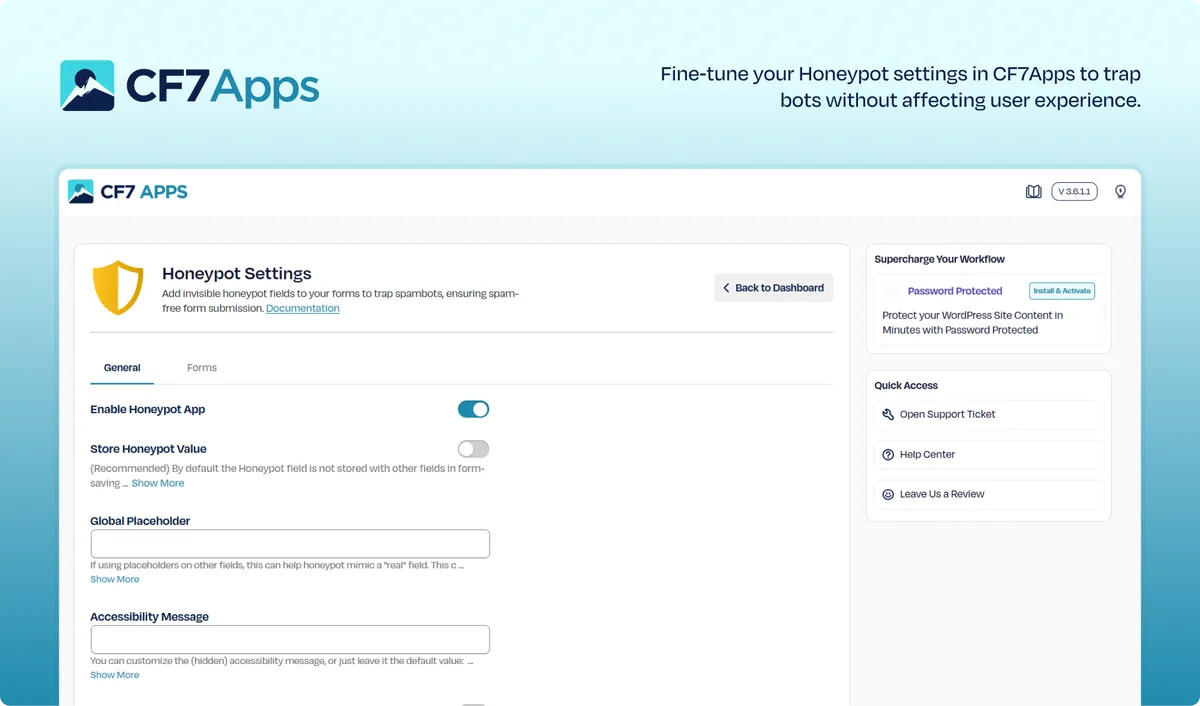 CF7 Apps – Honeypot, Database, Redirection, Webhook, and Addons for Contact Form 7 ekran görüntüsü 2
